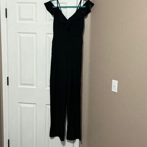 Xhilaration Black Off-Shoulder Jumpsuit